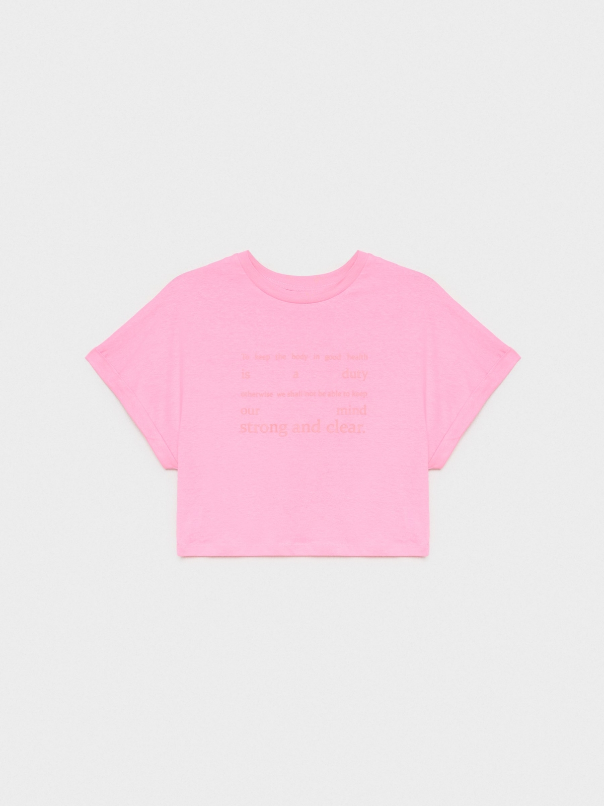  Strong&Clear crop top pink