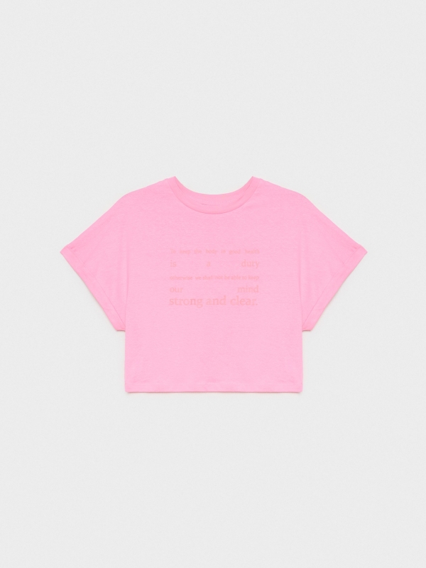  Camiseta crop Strong&Clear rosa