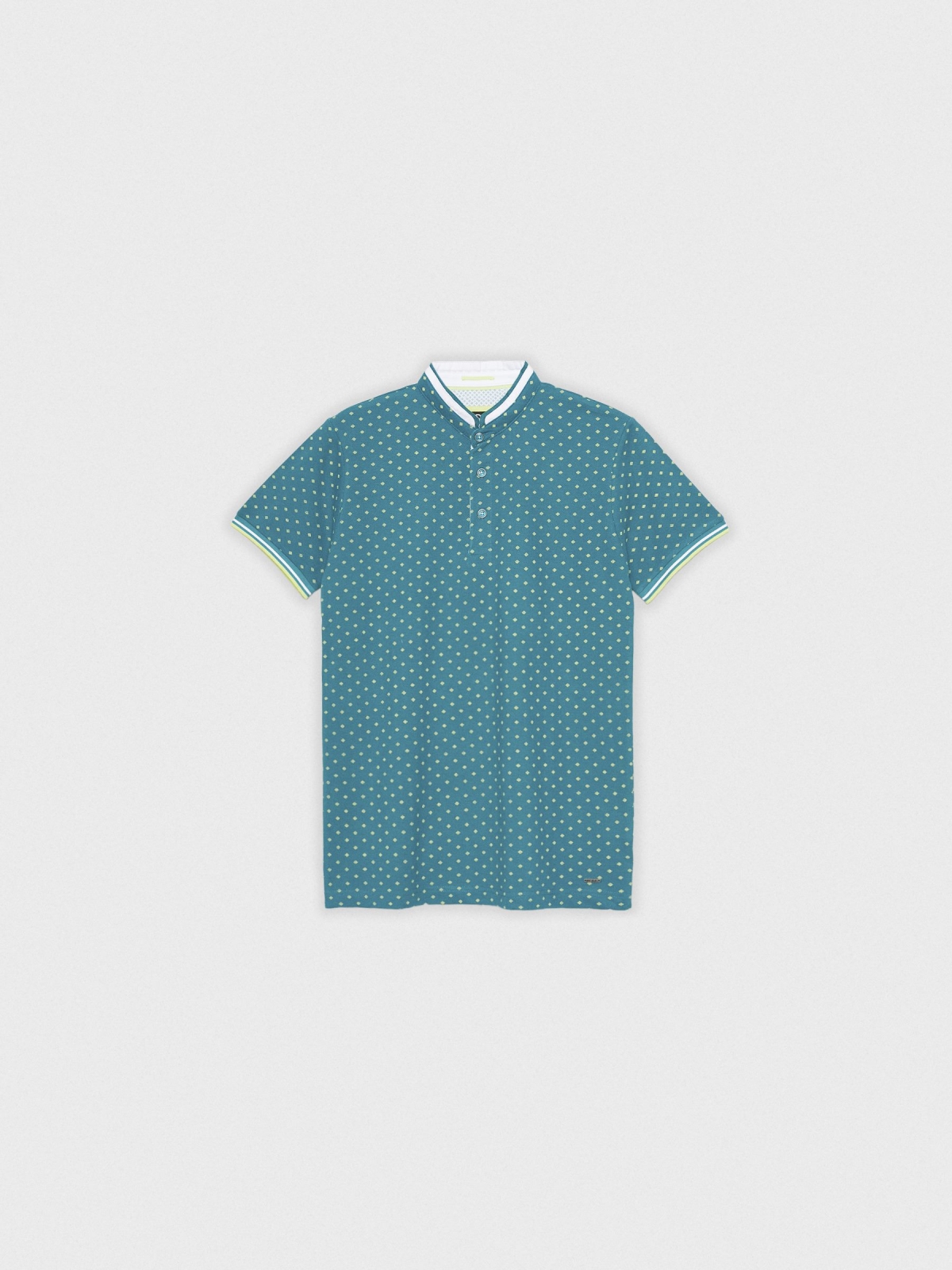  Geometric mao polo shirt emerald