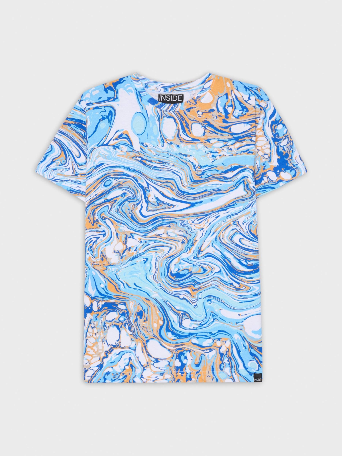  T-shirt de impressão surrealista branco