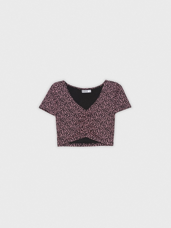  Crop top print allover black