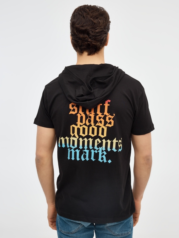 Camiseta Bad Stuff negro vista media trasera