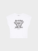 %Pto% Camiseta con estampado blanco