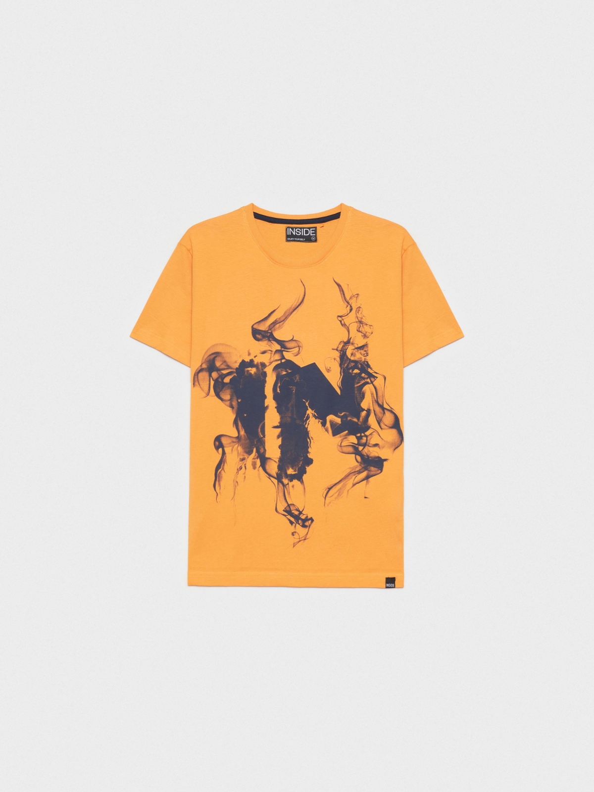  INSIDE printed T-shirt ochre