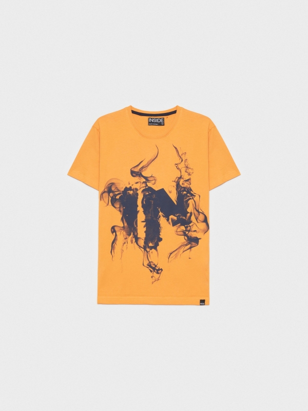  INSIDE printed T-shirt ochre