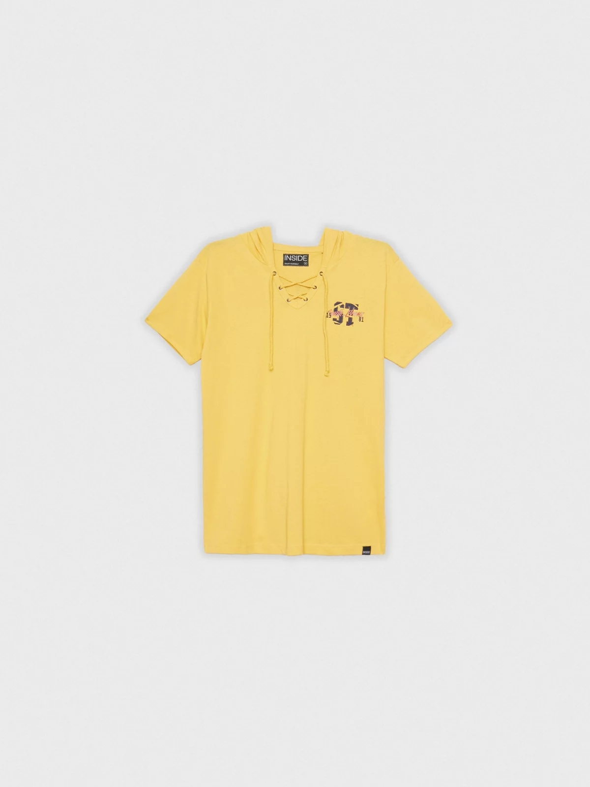  Sports print T-shirt pastel yellow