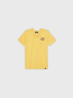 %Pto% Sports print T-shirt pastel yellow
