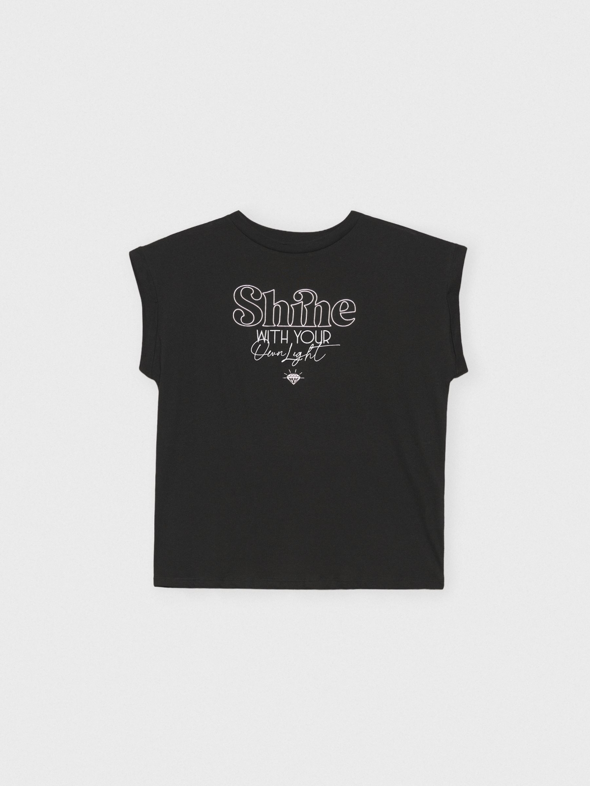  Camiseta sin mangas Shine negro