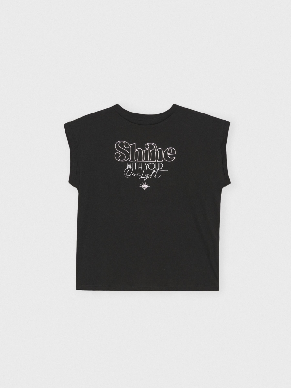  Camisola de alças Shine preto