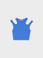 %Pto% Camiseta slim doble tirantes azul eléctrico