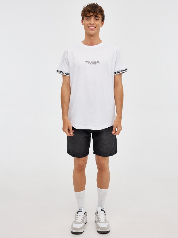 Camiseta Breath Away blanco vista general frontal