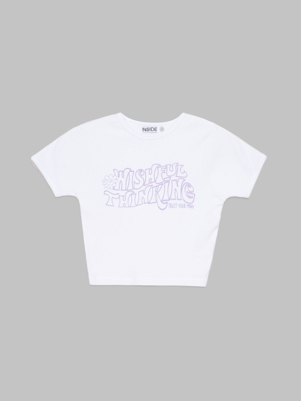  T-shirt crop Wishful Thinking branco