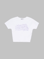 %Pto% T-shirt crop Wishful Thinking branco