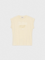 %Pto% Camisola de alças Shine areia
