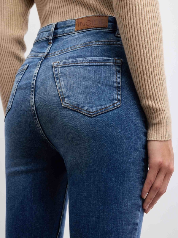 Jeans skinny denim azul vista detalle