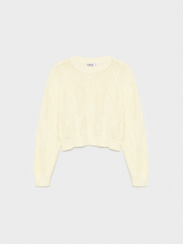  Eights crop sweater off white front view