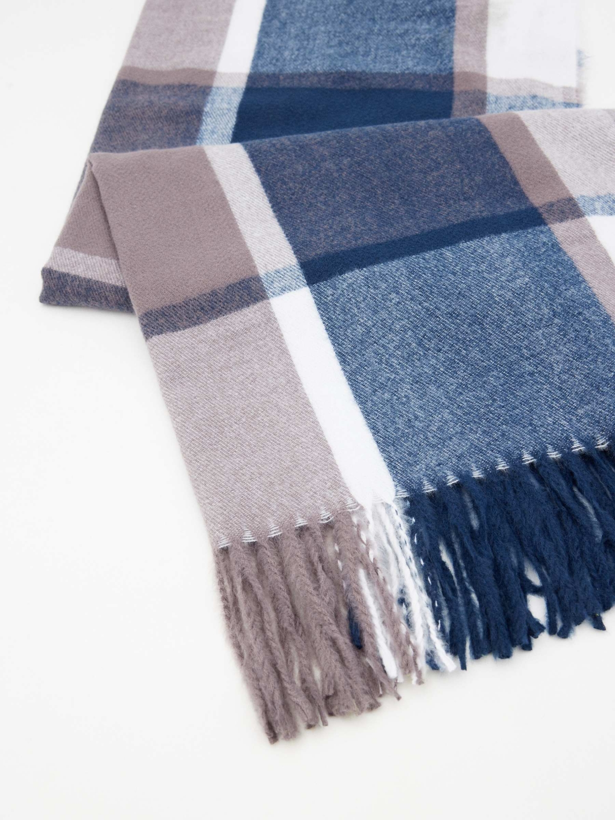 Plaid scarf for men multicolor detail view