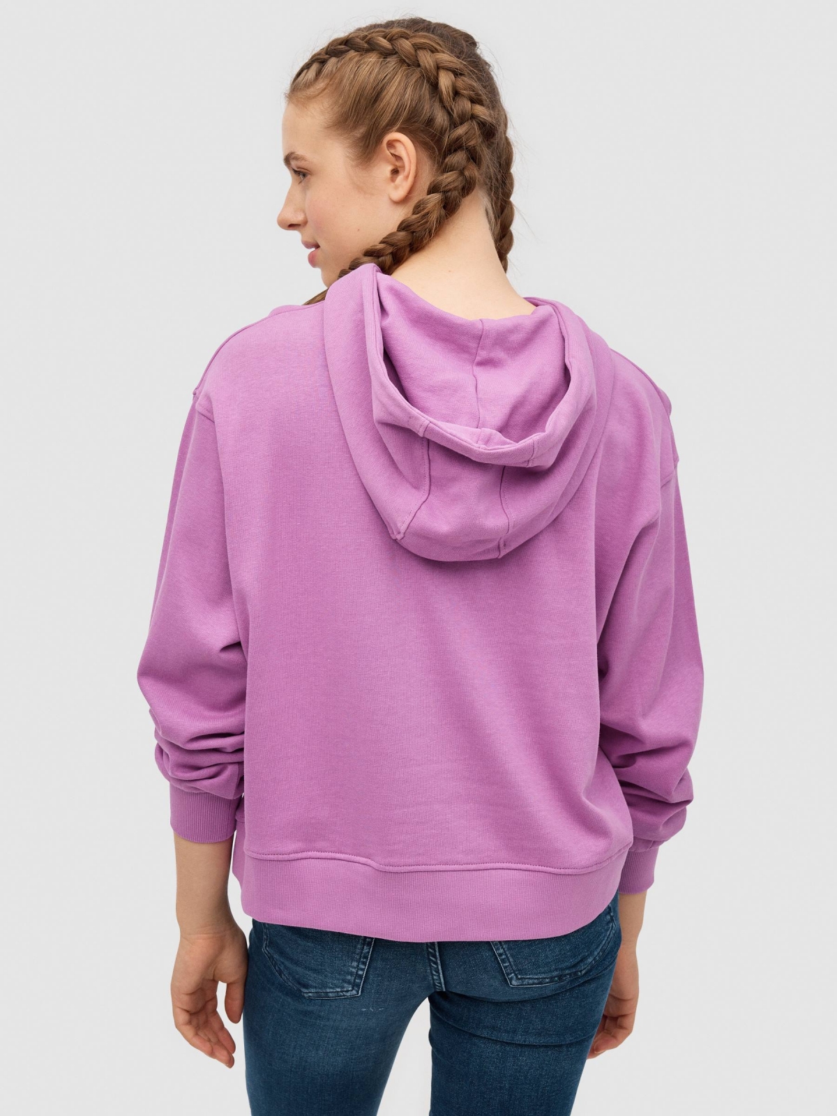 Super Nice Sweatshirt purple middle back view