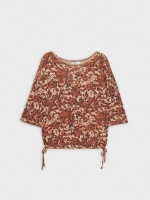 %Pto% Crop top camuflaje marrón chocolate