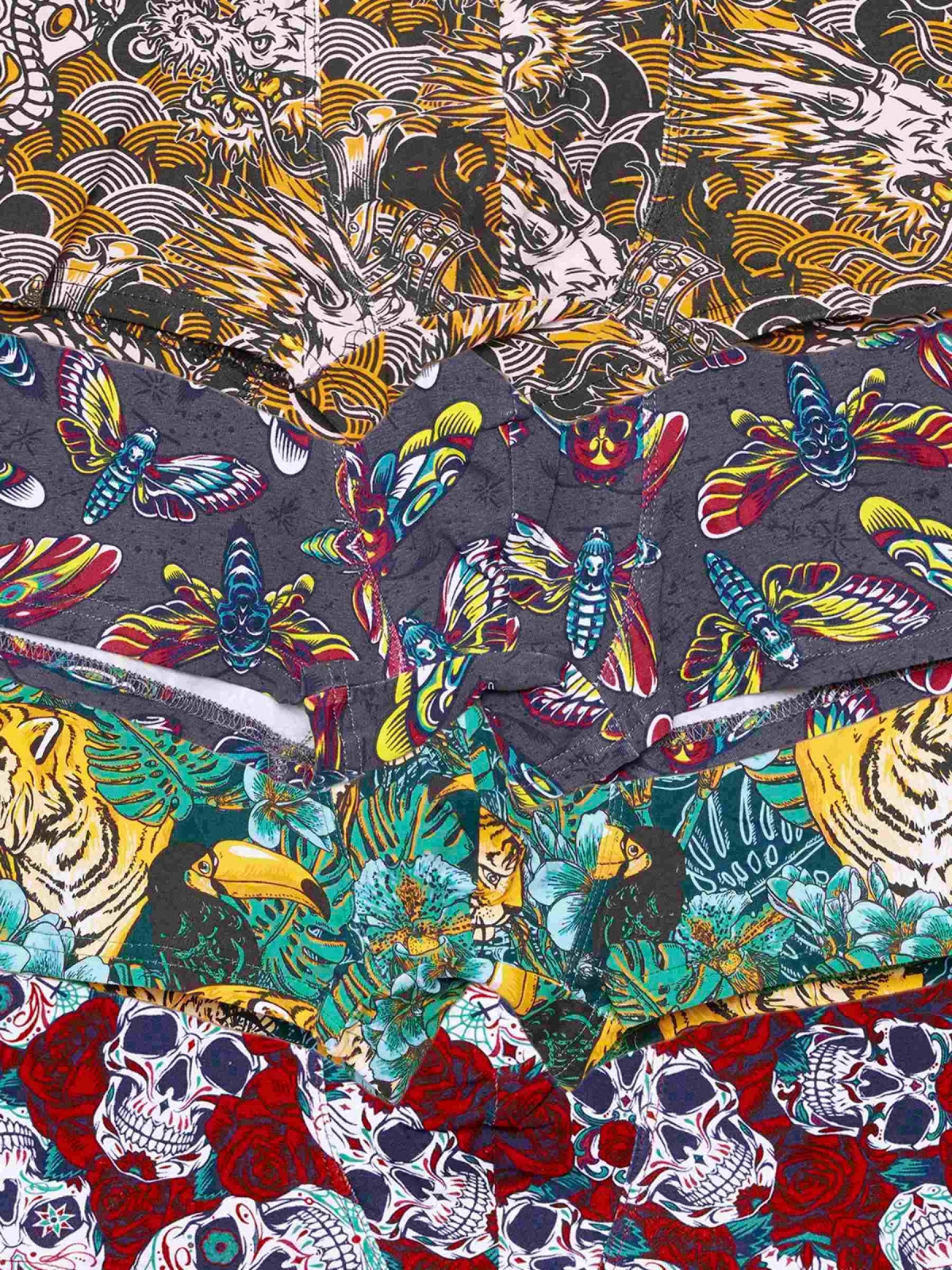 Pack 4 animal print boxers detail view