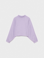 %Pto% Camiseta de punto cuello perkins violeta