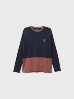 %Pto% Double color T-shirt navy