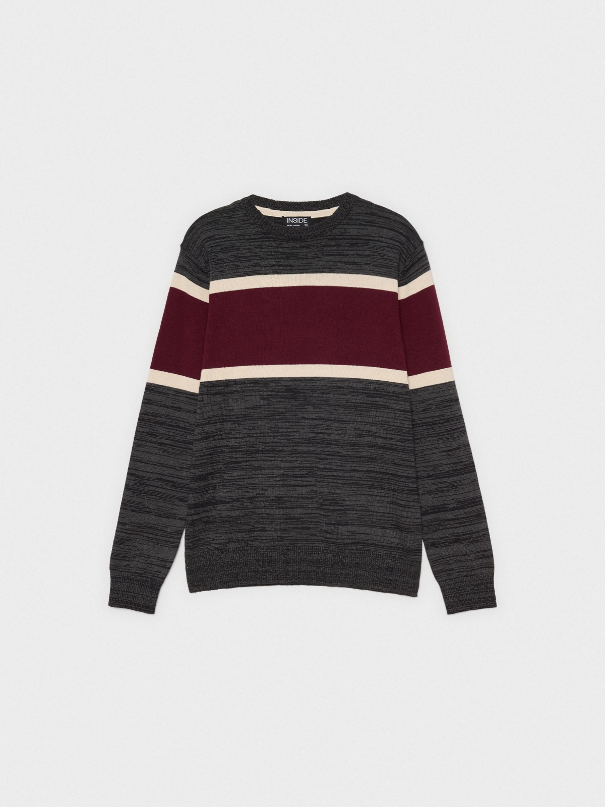 %Pto% Block colored marbled sweater grey