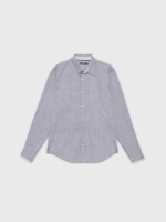 %Pto% Geometric print shirt blue