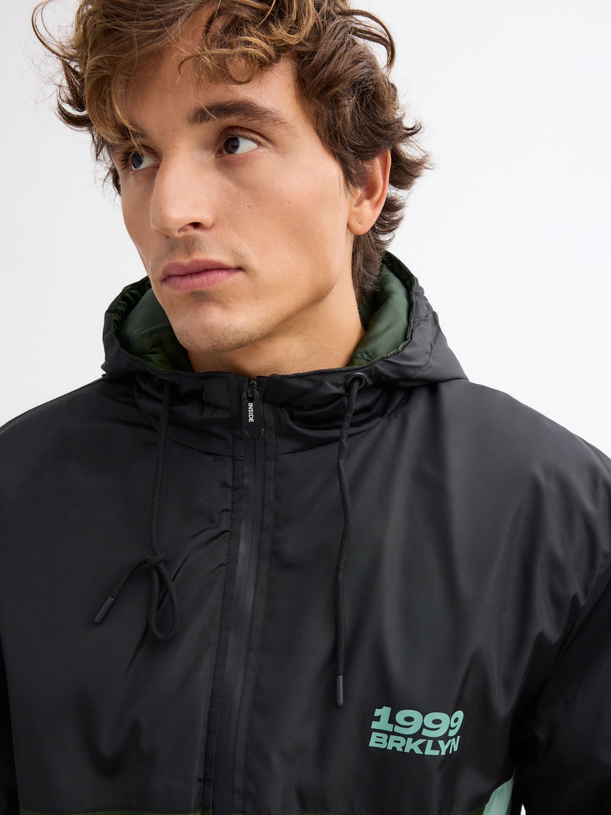 Nylon Jacket 1999 BRKLYN black detail view