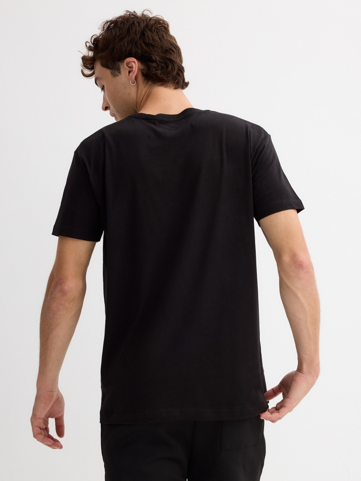 T-shirt Anticorpo preto vista meia traseira