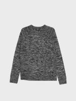 %Pto% Jersey de punto jaspeado gris oscuro