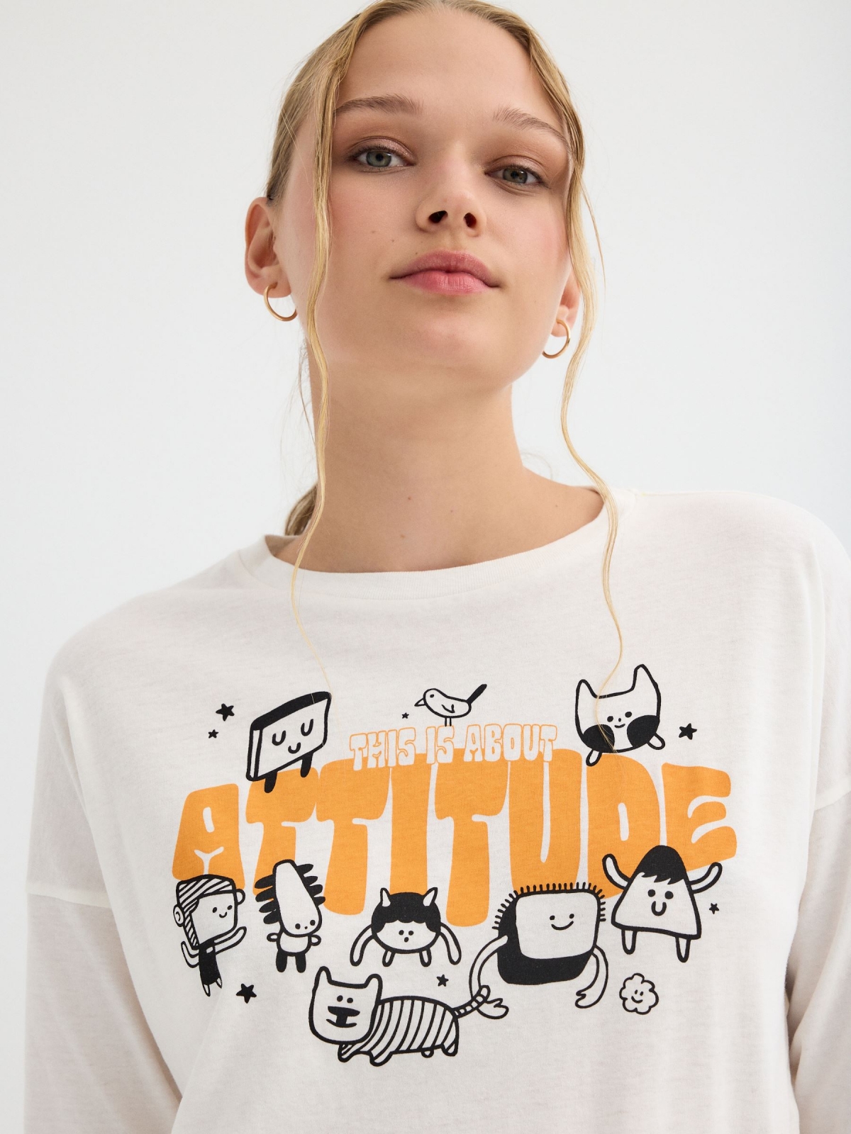  Attitude T-shirt off white