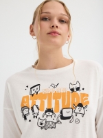 %Pto% Camiseta Attitude blanco roto
