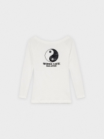 %Pto% T-shirt Work Life Balance off white