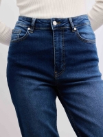 %Pto% Jeans mom slim denim modernos azul oscuro