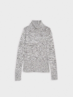 %Pto% Fleece turtleneck sweater melange grey