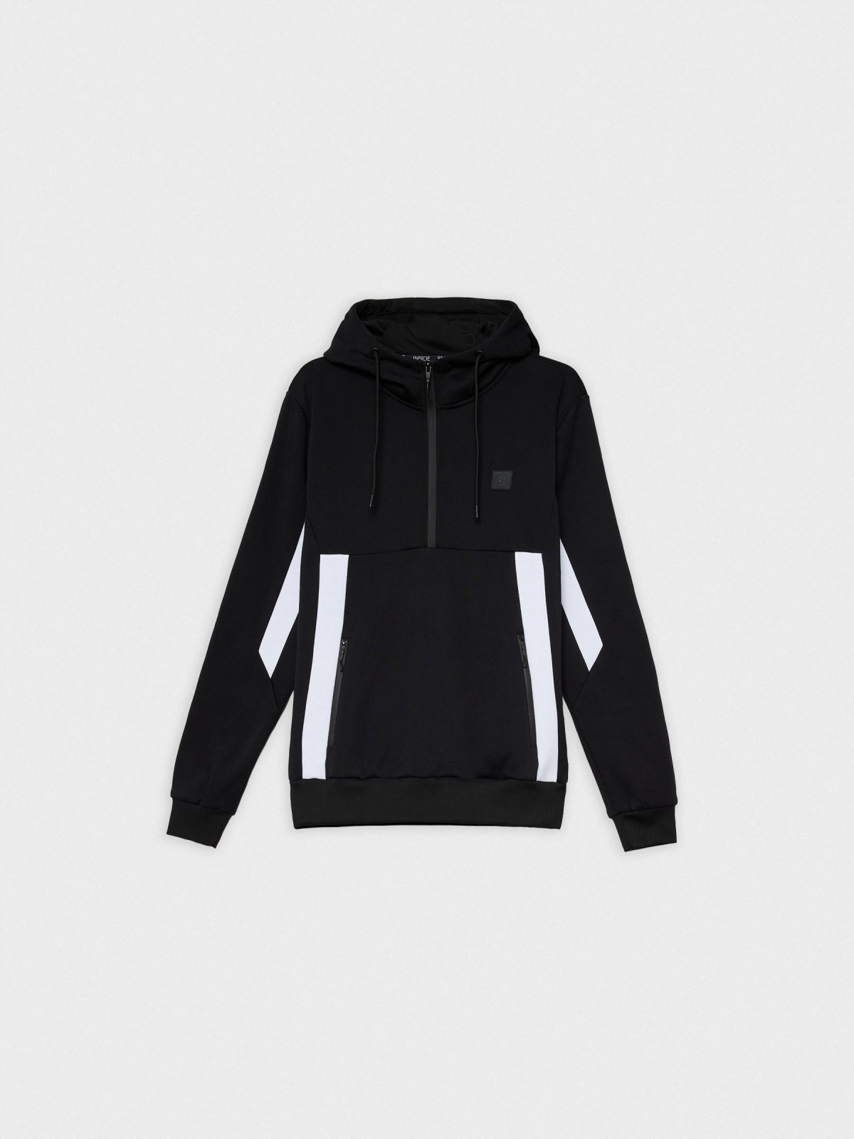 Half-zip sweatshirt black detail view