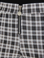 %Pto% Legging de cuadros con cremallera negro