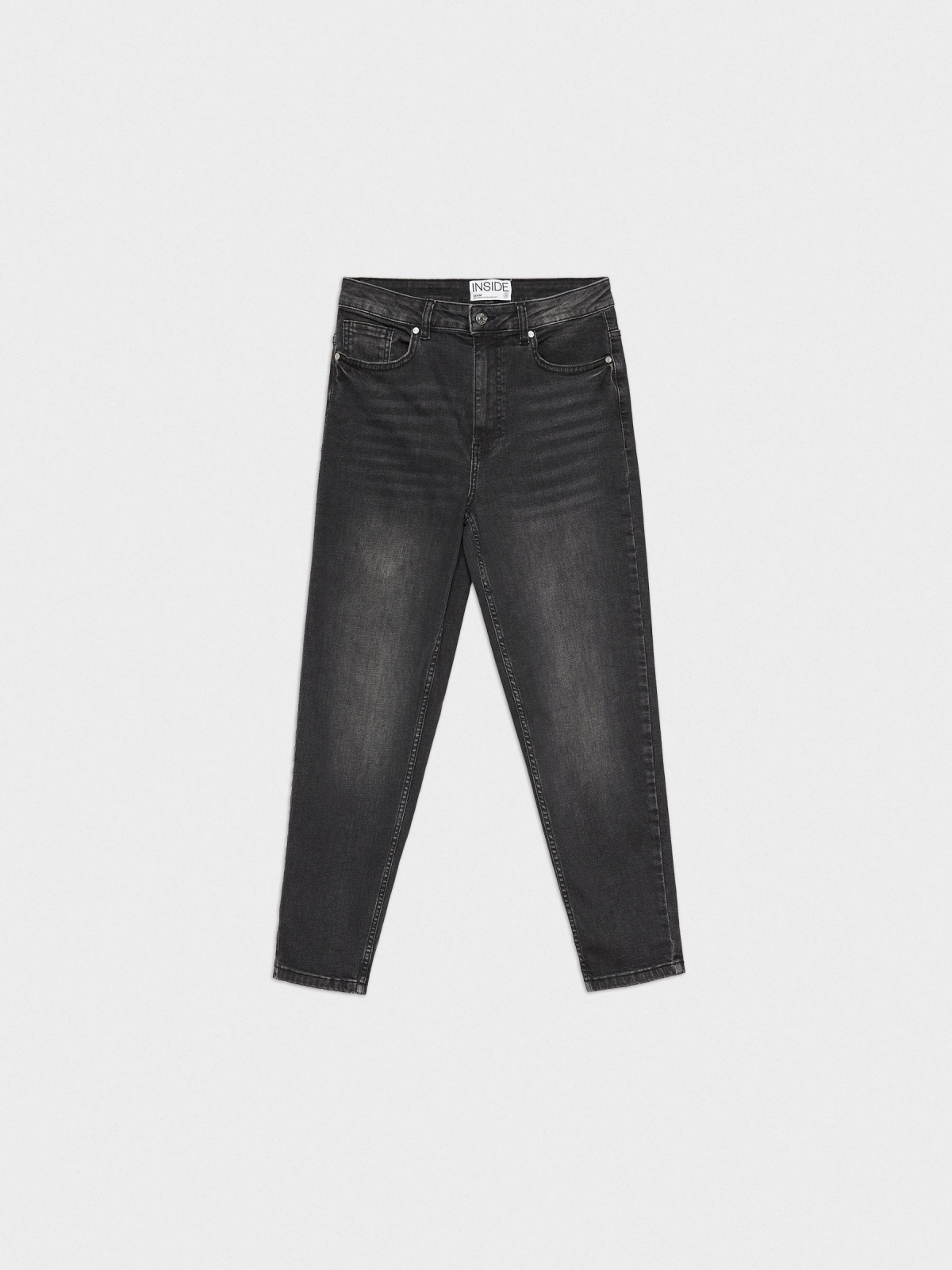  Jeans mom slim básicos hihg rise negro