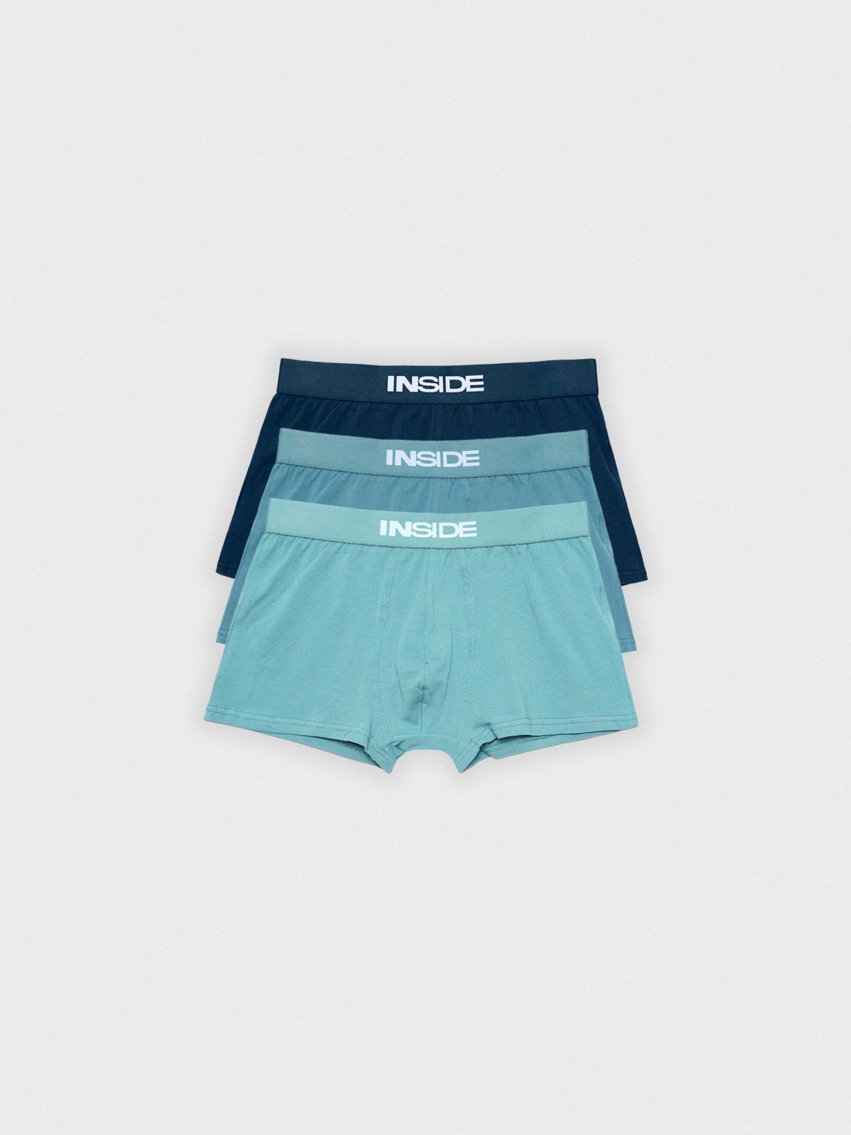 Pack 3 boxers tonos azules multicolor