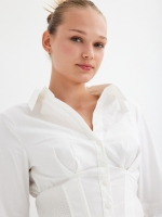 %Pto% Corset crop top white