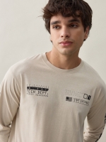 %Pto% INSD print T-shirt taupe