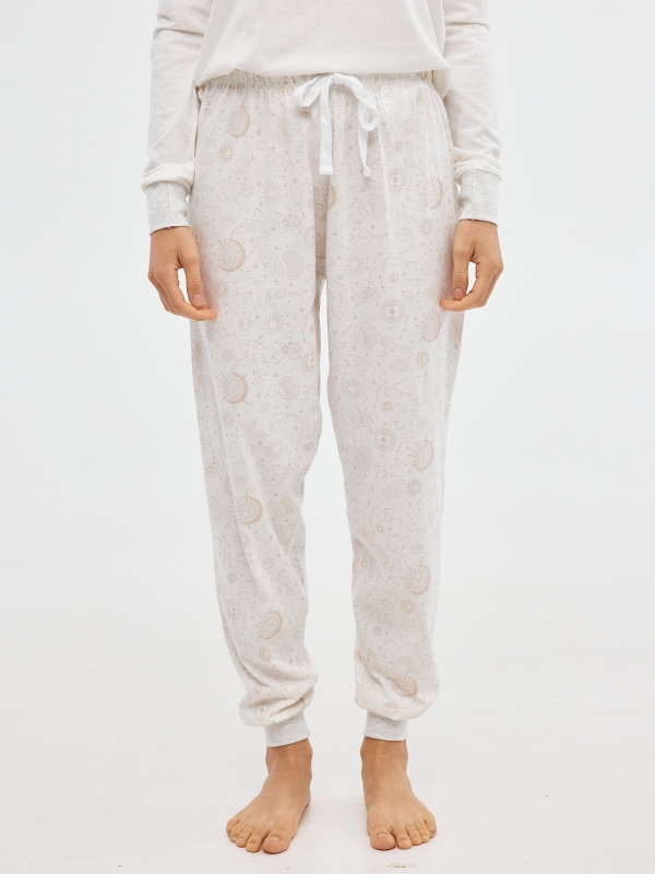 Pajamas Written In The Stars off white detail view