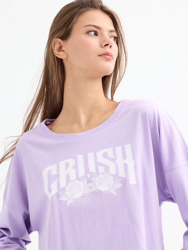  Camiseta crop Crush malva