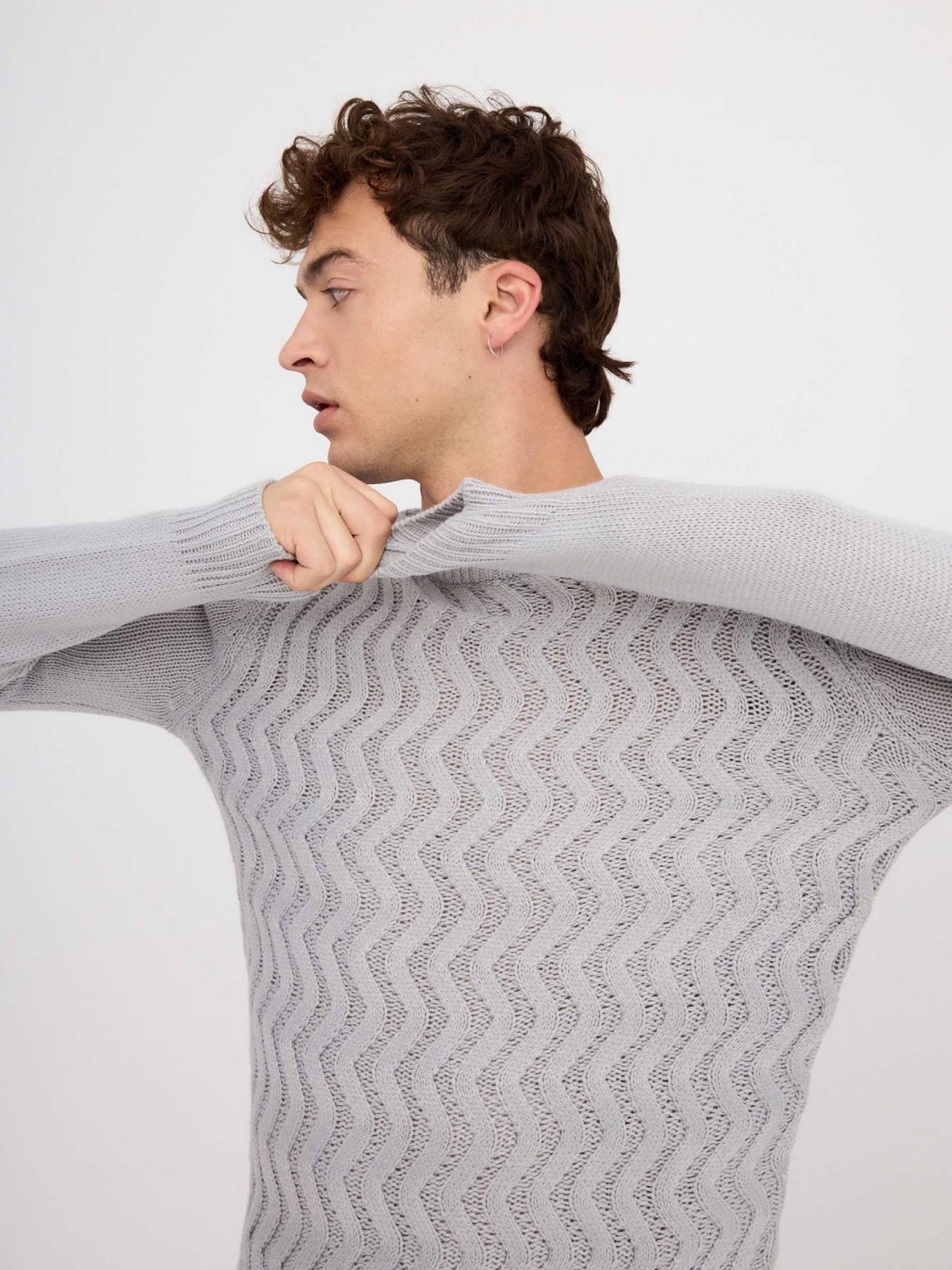  Ribbed jumper grey