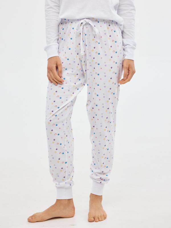 Pajama Diversity white detail view