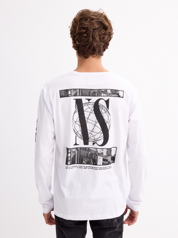 Break Up T-shirt white middle back view