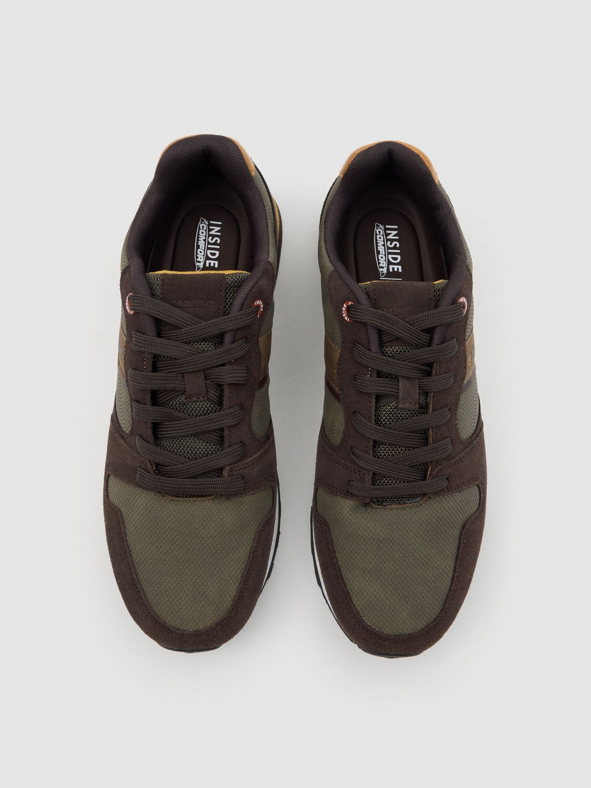 INSIDE brown casual sneaker zenithal view