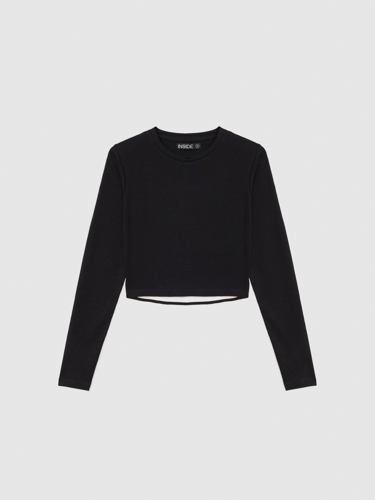  Crop top aberto nas costas preto