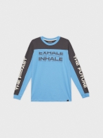 %Pto% Camiseta color block Exhale azul